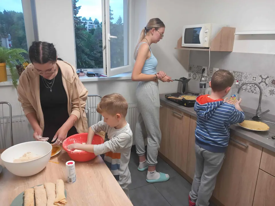 Vyprážané palacinky s hranolkymi